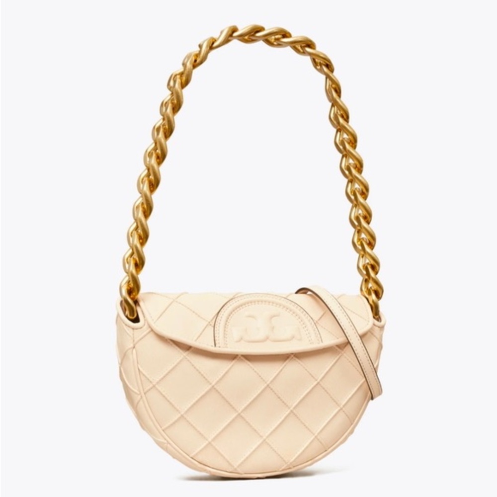 Tory Burch Mini Fleming Soft Crescent Shoulder Bag